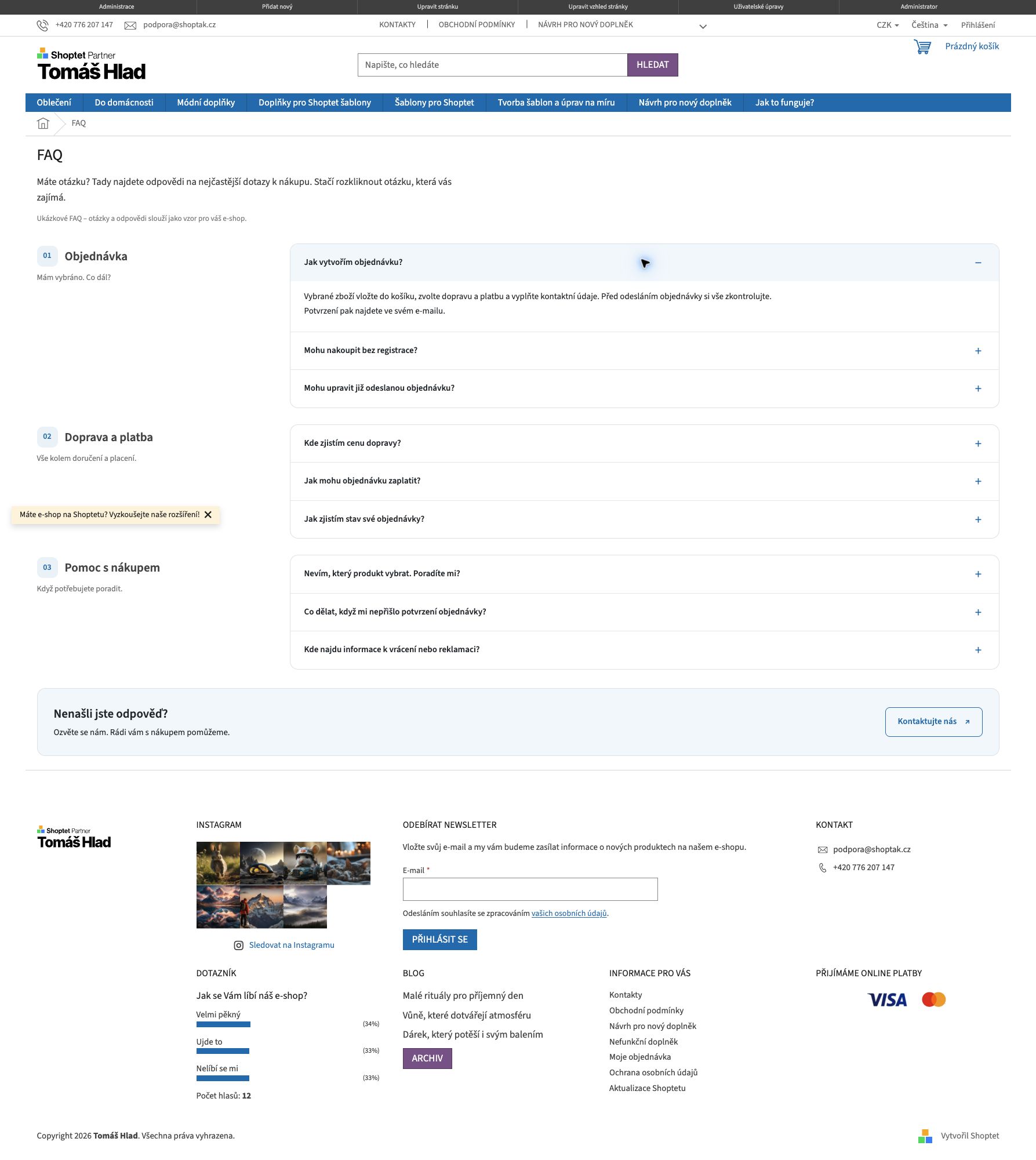 FAQ verze 1 – spojené rozbalovací otázky