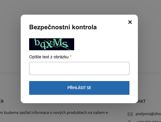Reálný náhled bezpečnostní kontroly newsletteru v popup okně